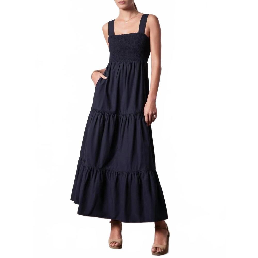 NEW BROCHU WALKER kim dress in navy